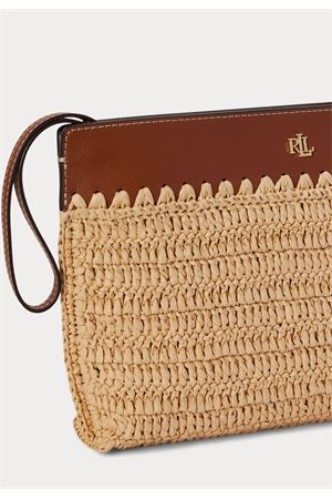 Top Zip Pch-Pouch-Large-Crcht Wvn Strw/Nt S LAUREN RALPH LAUREN | Pochette Bag | 432P10519001